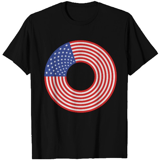 Stars And Stripes Circle 2 T Shirts