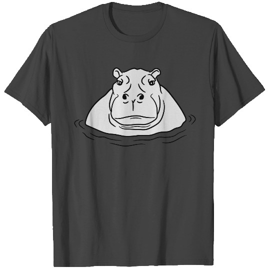 hippopotamus thick water swim thick large lake tüm T Shirts