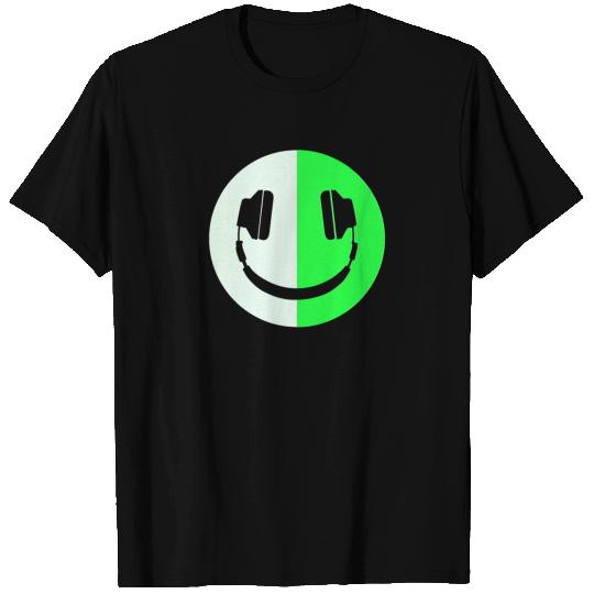 Glow In The Dark Headphone Smiley T Shirts
