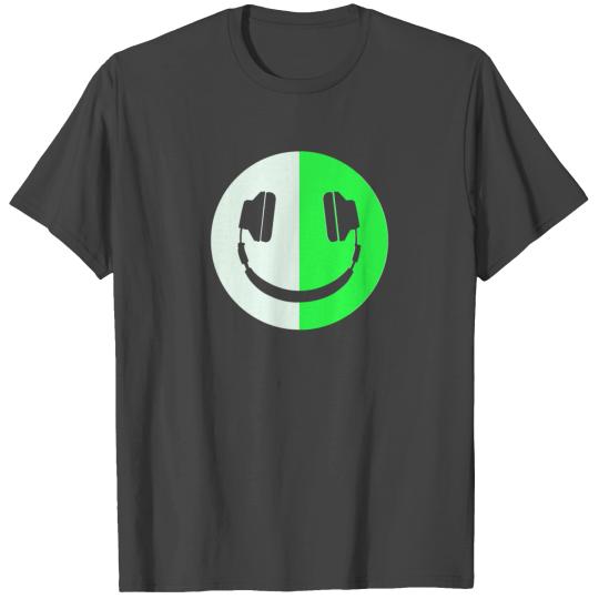 Glow In The Dark Headphone Smiley T Shirts