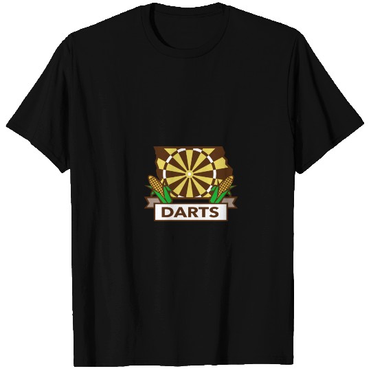 Dart Board Iowa State Map Corn Retro T Shirts