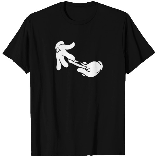 Mickey hands roll rolling green T Shirts