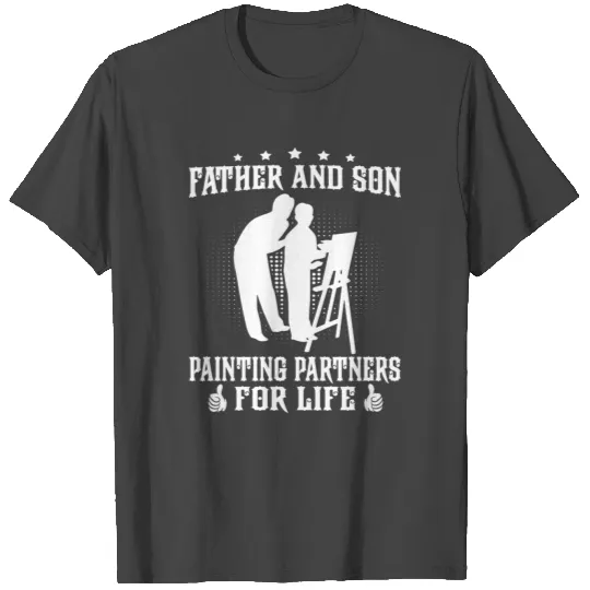 Painting - Father and son partners for life T Shirts