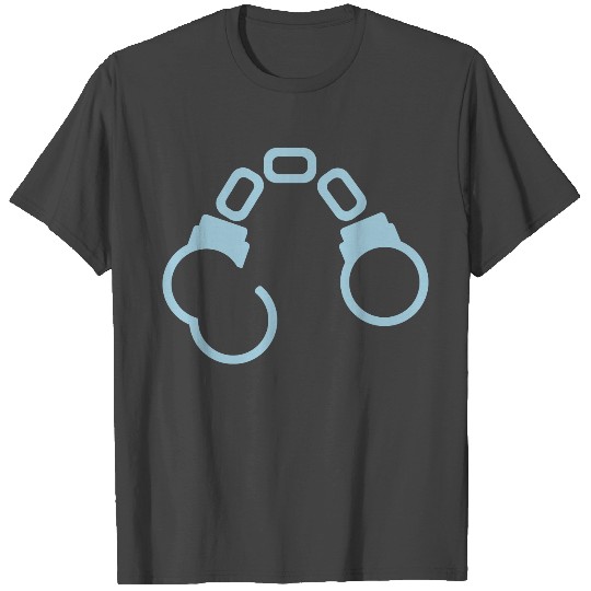 Handcuffs Light Blue Cart T Shirts