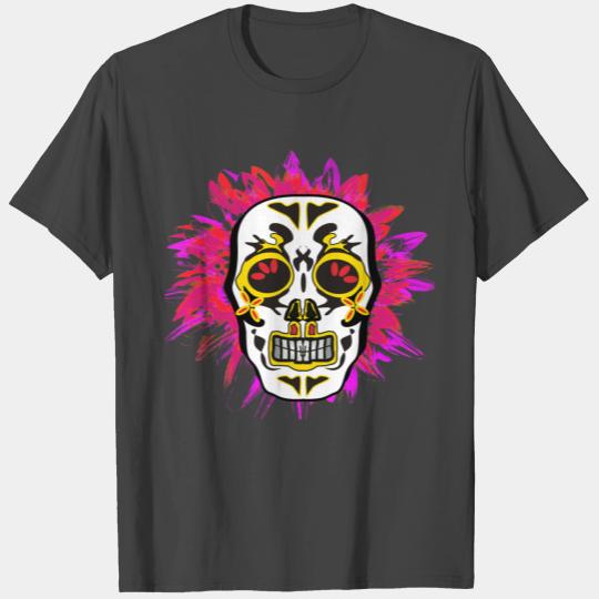 mexican skull white red T Shirts