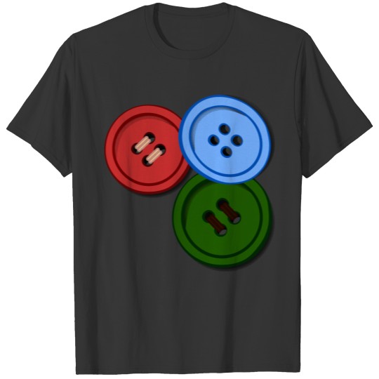 buttons coloured T Shirts