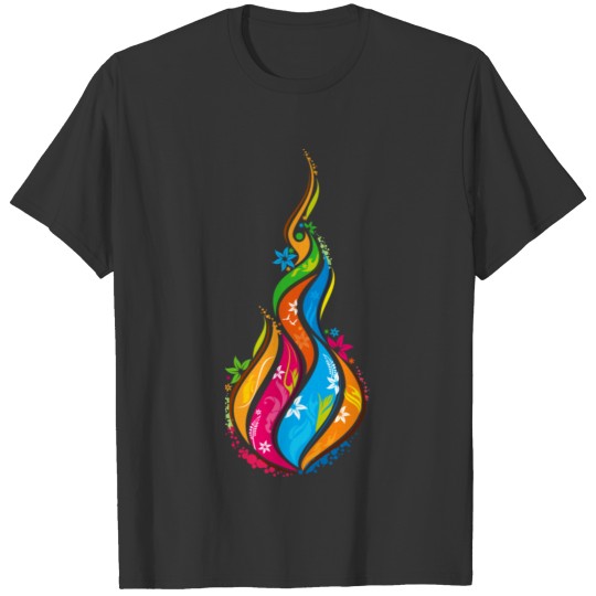 colorful fire T-shirt