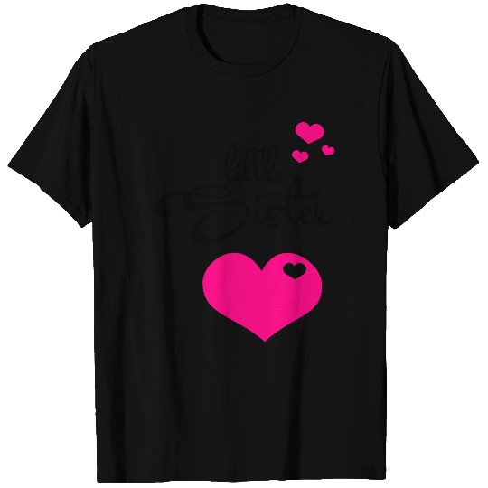 Little Sister with Cute Hearts T Shirts