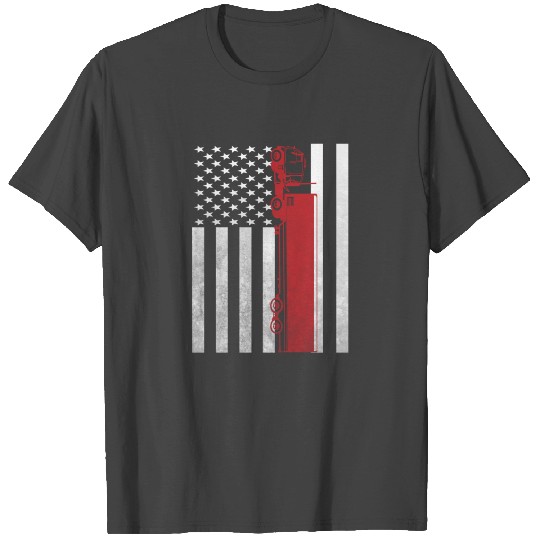 Truck Driver Trucker - America USA Flag T Shirts
