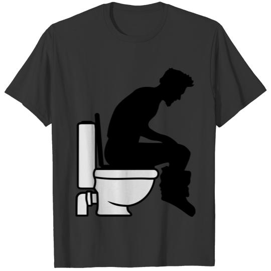 Big toilet toilet shit toilet funny brown sausage T Shirts