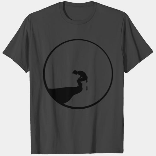 Logo cliff sun moon night werewolf big toilet toil T Shirts