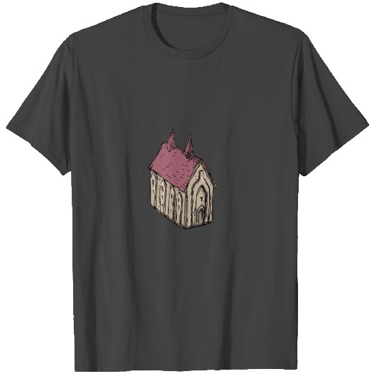 Medieval Church Drawing T Shirts
