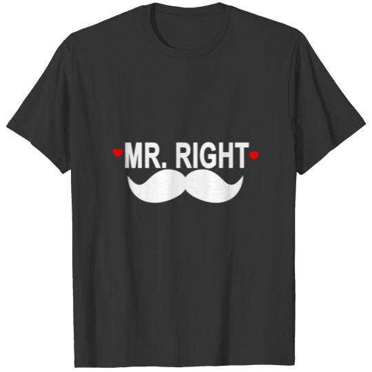 mr_right_mustache_tshirt_ T-shirt