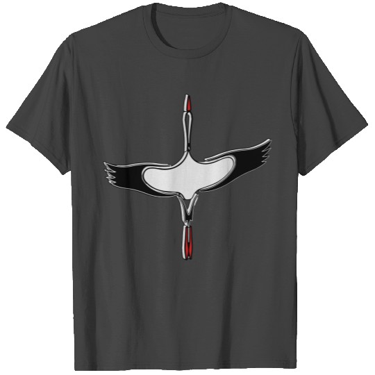Stork 3d design art from above T Shirts