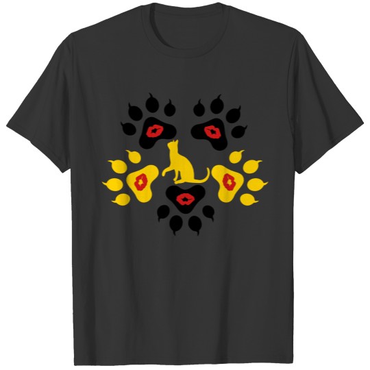 ♥ټMeow Kitty Cat Footprints-I Love Catsټ♥ T-shirt