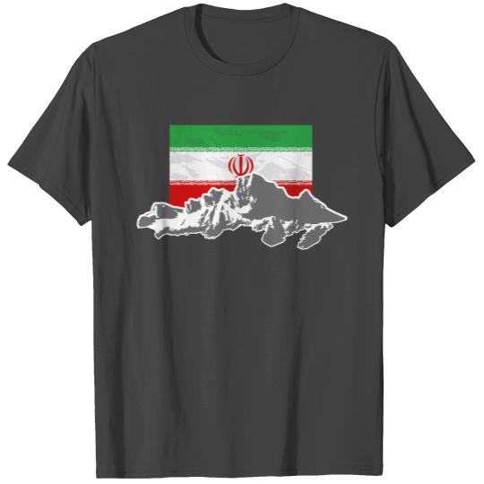 Iran - Flag & Mountains T Shirts