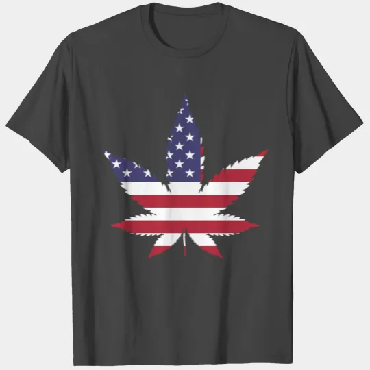Marijuana American Flag T Shirts