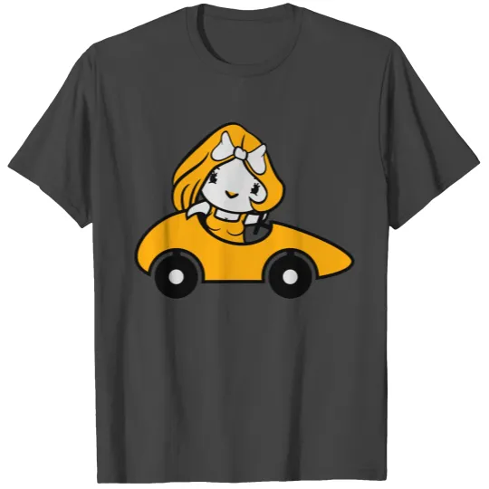Girl woman female sexy pretty chick fun waving car T Shirts