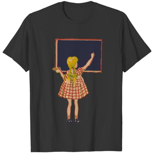 Girl and blackboard T-shirt