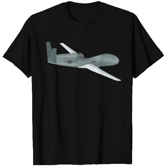 Global Hawk UAV Drone simplified drawing T Shirts