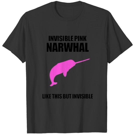Invisible Pink Narwhal T-shirt