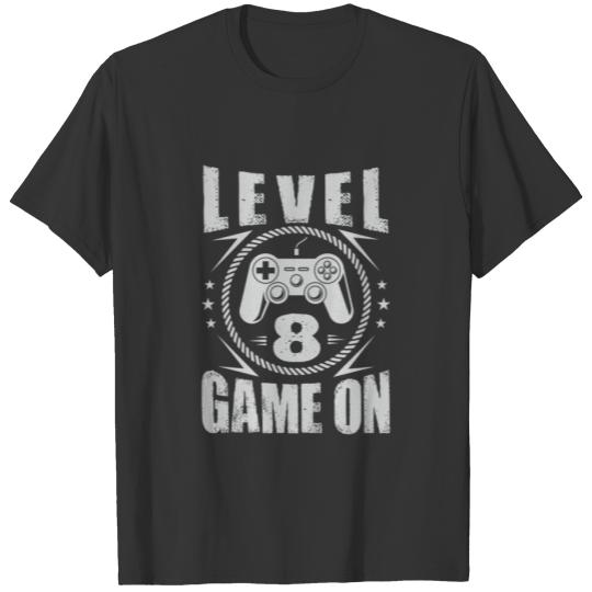 LEVEL 8 Game ON Birthday T-shirt