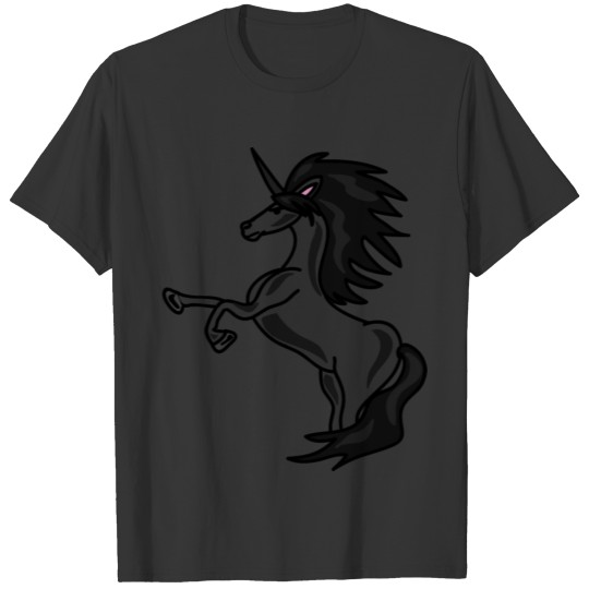 Unicorn Black T Shirts