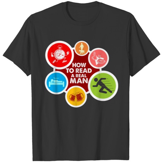 How To Read A Real Man Running Lifestyle Tshirt T-shirt