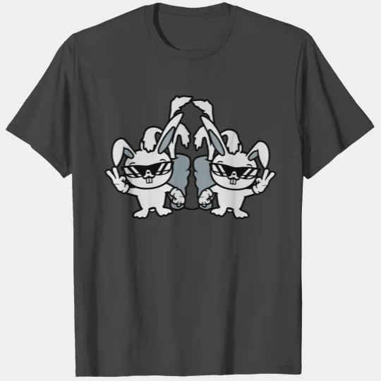 2 friends team couple peace sign carrot carrot del T Shirts