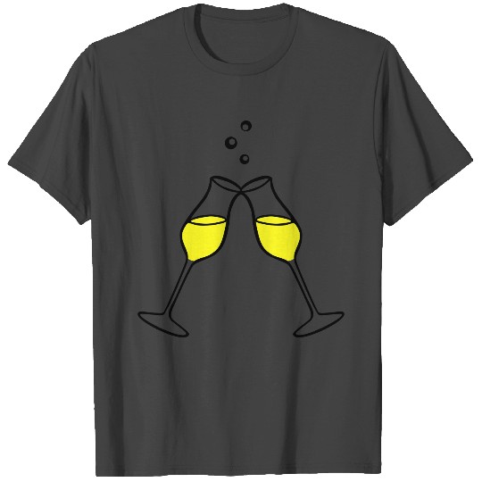 Champagne Glasses, Party, Celebration 2 colors T Shirts