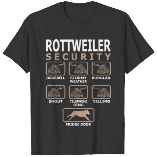 Rottweiler Dog Security Pets Love Funny T Shirts