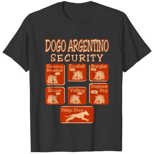 Dogo Argentino Dog Security Pets Love Funny T Shirts