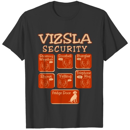 Vizsla Dog Security Pets Love Funny T Shirts