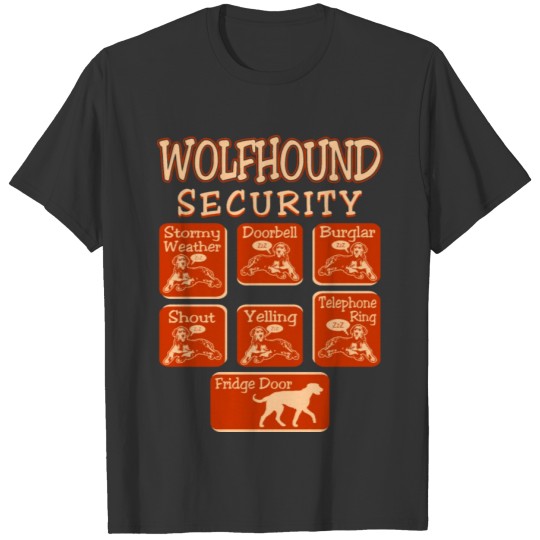 Wolfhound Dog Security Pets Love Funny T Shirts
