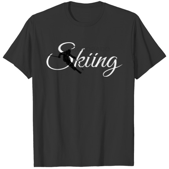 Colorado Skiing Skier (Black&White) T-shirt