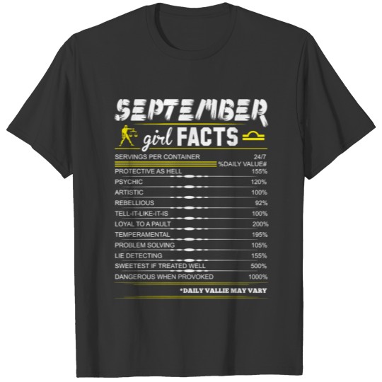 September Girl Facts Libra T Shirts