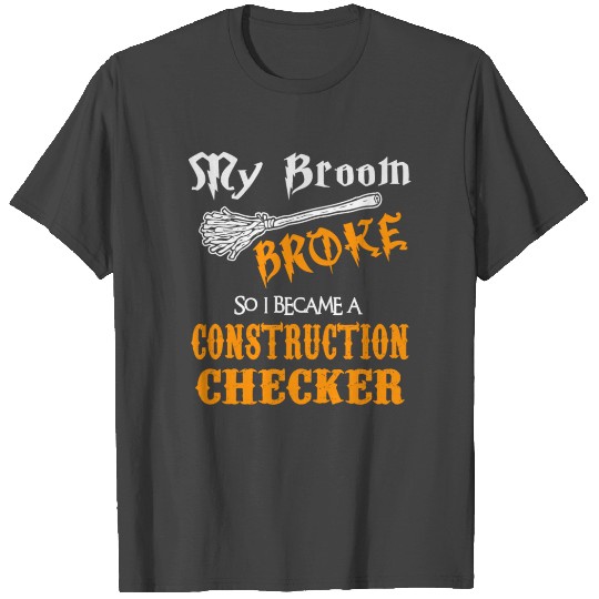 Construction Checker T Shirts