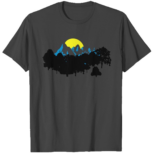 Forest, Mountains & Sunrise T Shirts