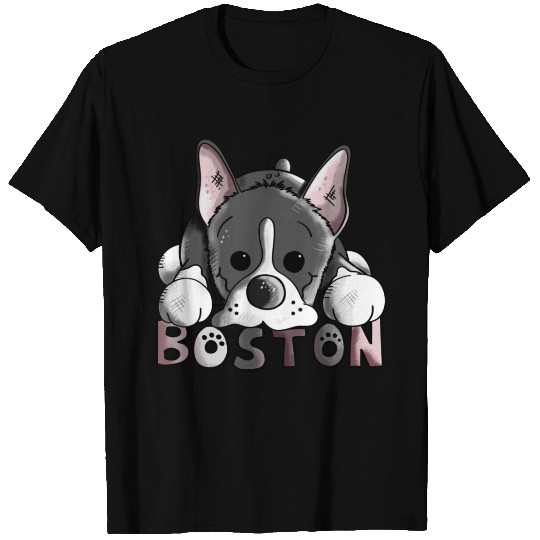 Happy Boston Terrier - Dog - Dogs - Cute - Gift T Shirts