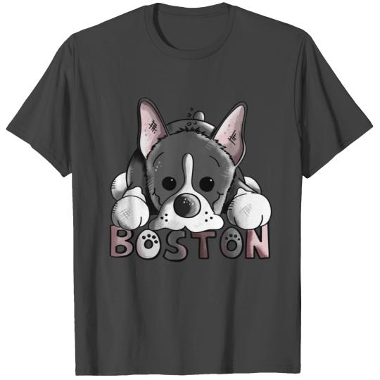 Happy Boston Terrier - Dog - Dogs - Cute - Gift T Shirts