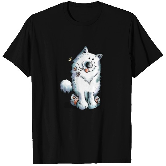 Fluffy Samoyed Dog - Dogs - Comic - Gift - Fun T Shirts