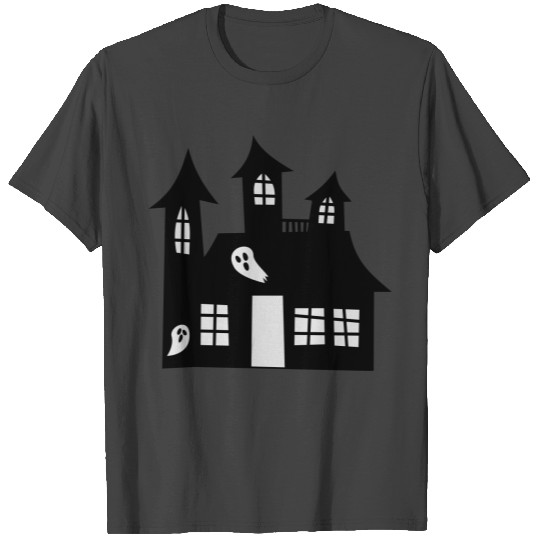 Haunted house silhouette T Shirts