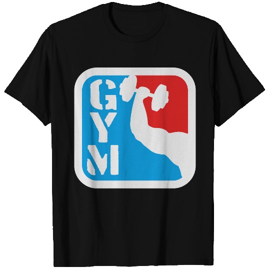 gym sport arm hantel outline hand arm muscle stron T Shirts