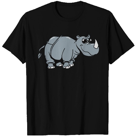 rhinoceros cute funny sunglasses T Shirts
