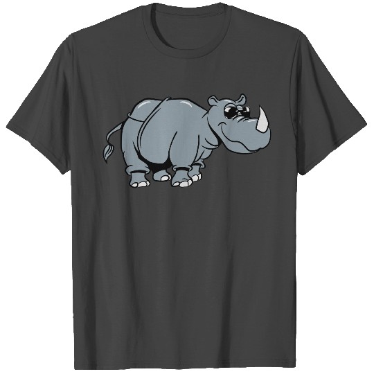 rhinoceros cute funny sunglasses T Shirts
