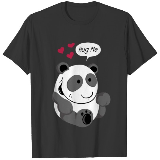 Hug me panda with hearts - Cartoon - Gift T-shirt