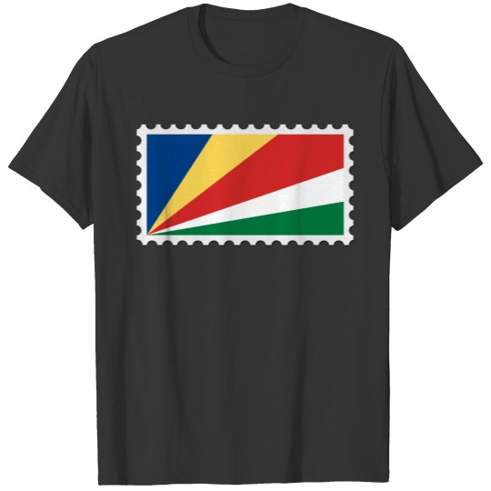 Seychelles flag stamp T-shirt