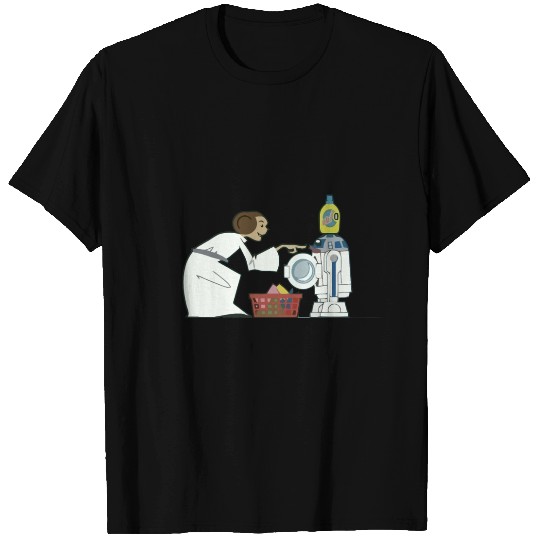 Funny Star Wars r2d2 and Leia comic T Shirts