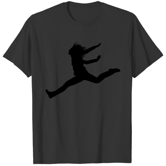 Woman Jumping Silhouette T-shirt
