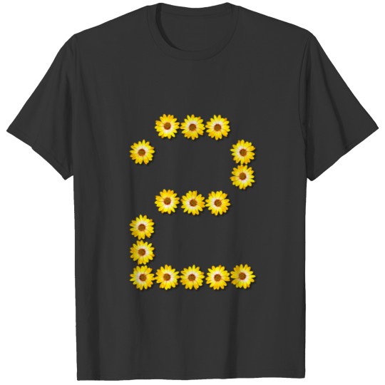 Floral alphabet, 2 T-shirt